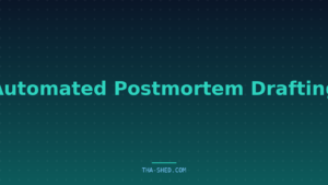 Automated postmortem drafting AI agent workflow illustration